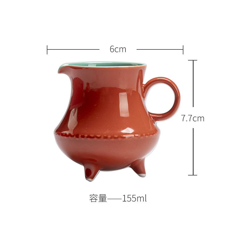 155ML Chinese Palace Museum Red Tea Pitcher Handmade Tripod Handheld Cha Hai Divide Tea Justice Cup Teaset Drinkware Accessories
155ML Chinese Palace Museum Red Tea Pitcher Handmade Tripod Handheld Cha Hai Divide Tea Justice Cup Teaset Drinkware Accessories