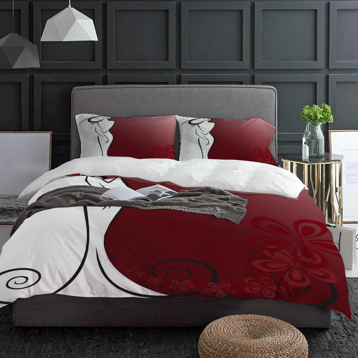 Fashion Woman Girls Hat Flowers Red Roses Bedding Set 3pcs Duvet Cover Pillowcase Quilt Cover Double Bed Set Home Textile (135x200cm)
Fashion Woman Girls Hat Flowers Red Roses Bedding Set 3pcs Duvet Cover Pillowcase Quilt Cover Double Bed Set Home Textile (135x200cm)