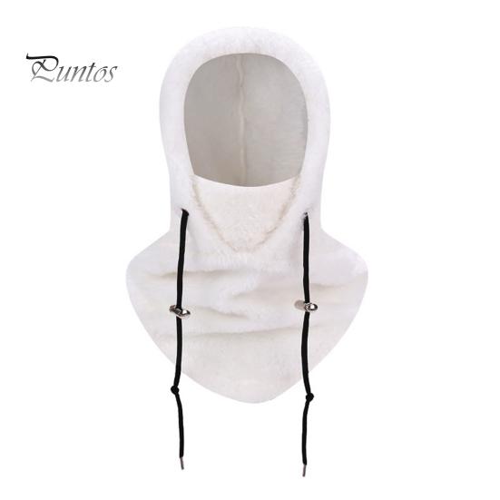 Женская зимняя шапка-балаклава, толстая, теплая, флисовая, ветрозащитная, регулируемая, полная защита, для путешествий на открытом воздухе, для холодной погоды, для езды на велосипеде, катания на лыжах белый