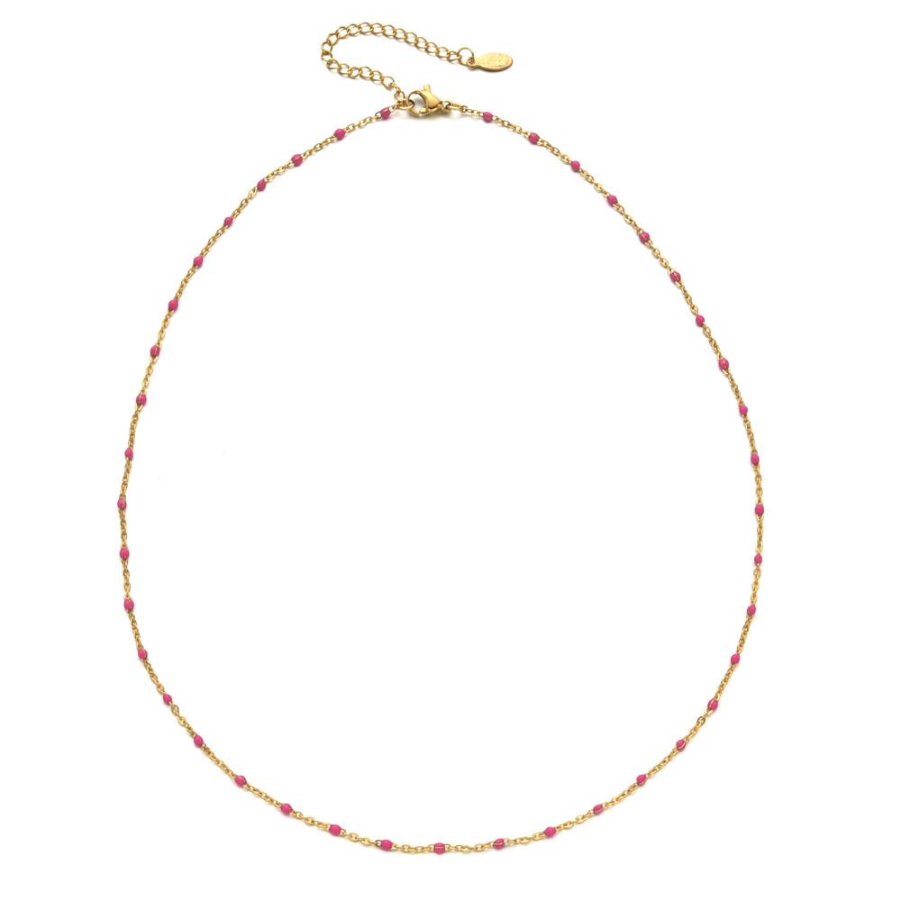 Hot Pink Stainless Steel Link Cable Chain Fashion Gold Color Satellite Enamel Beads Necklace for Women Chic Summer Gift
Hot Pink Stainless Steel Link Cable Chain Fashion Gold Color Satellite Enamel Beads Necklace for Women Chic Summer Gift