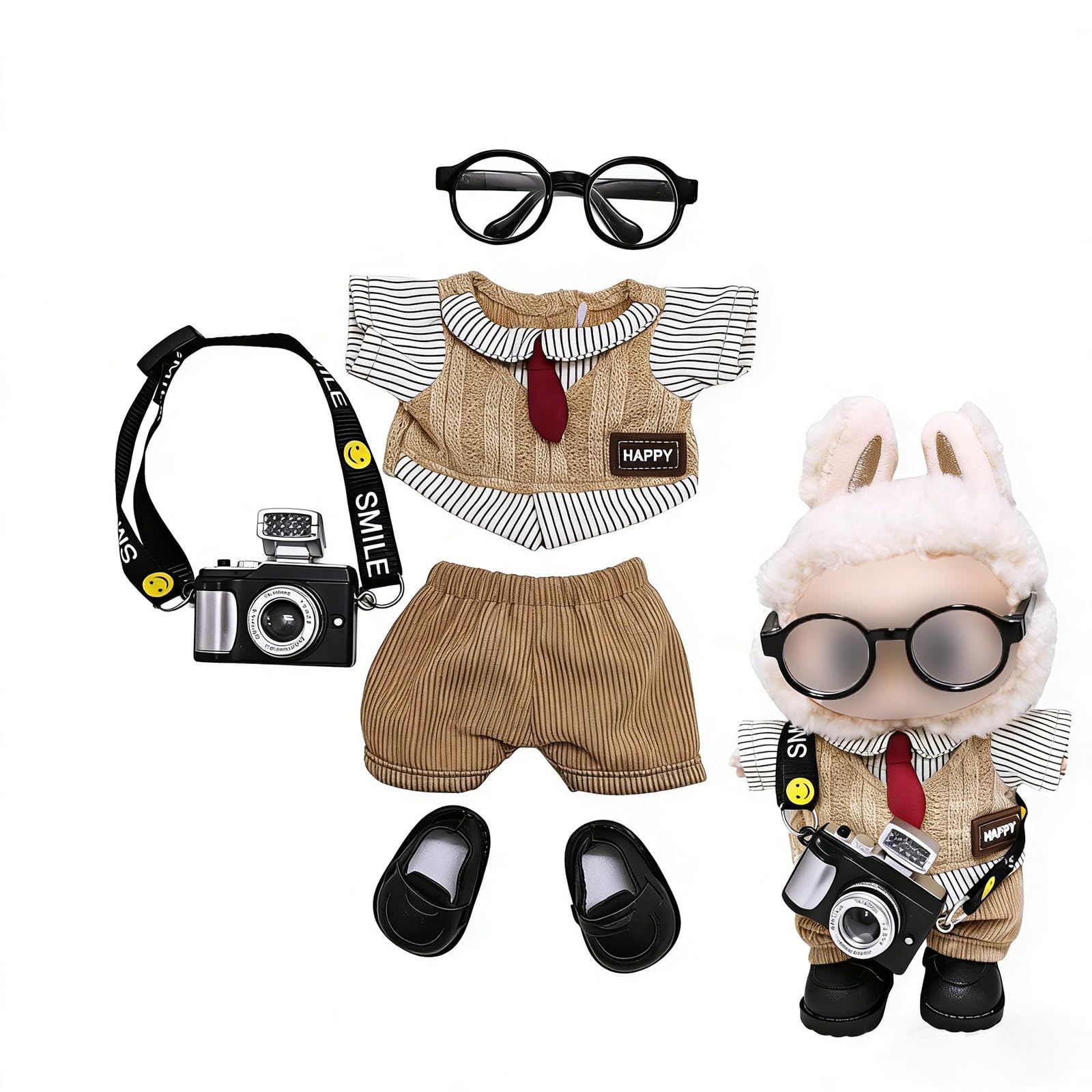 17cm Labubu Doll Clothes Set Suitable for Labubu dolls and plush toys and 3rd trendy costumes for dolls and baby clothes (5 pieces) - (1st, 2nd,
17cm Labubu Doll Clothes Set Suitable for Labubu dolls and plush toys and 3rd trendy costumes for dolls and baby clothes (5 pieces) - (1st, 2nd,