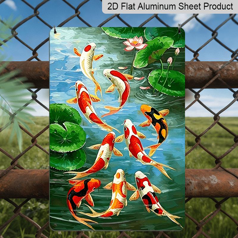 2D Flat Colorful Koi Fish & Lotus Pond Metal Sign - Feng Shui Aluminum Wall Decor Living Room & Entryway Wall, Zen Garden Decor, Feng Shui Themed 20*30cm
2D Flat Colorful Koi Fish & Lotus Pond Metal Sign - Feng Shui Aluminum Wall Decor Living Room & Entryway Wall, Zen Garden Decor, Feng Shui Themed 20*30cm