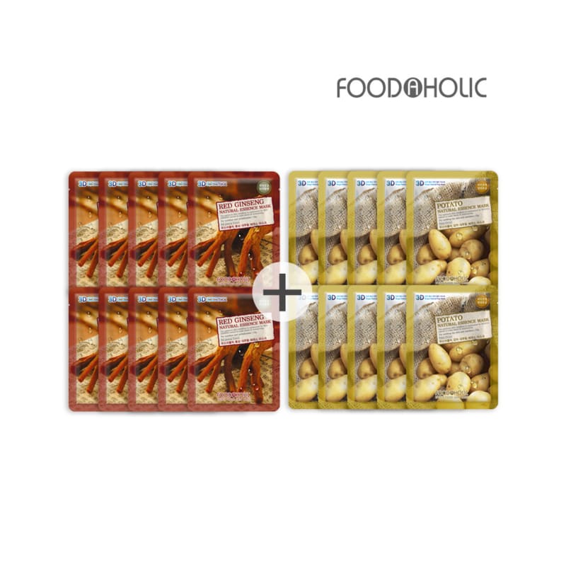(20 листов/красный женьшень + картофель) Маска для лица 3D Natural Essence
(20 листов/красный женьшень + картофель) Маска для лица 3D Natural Essence