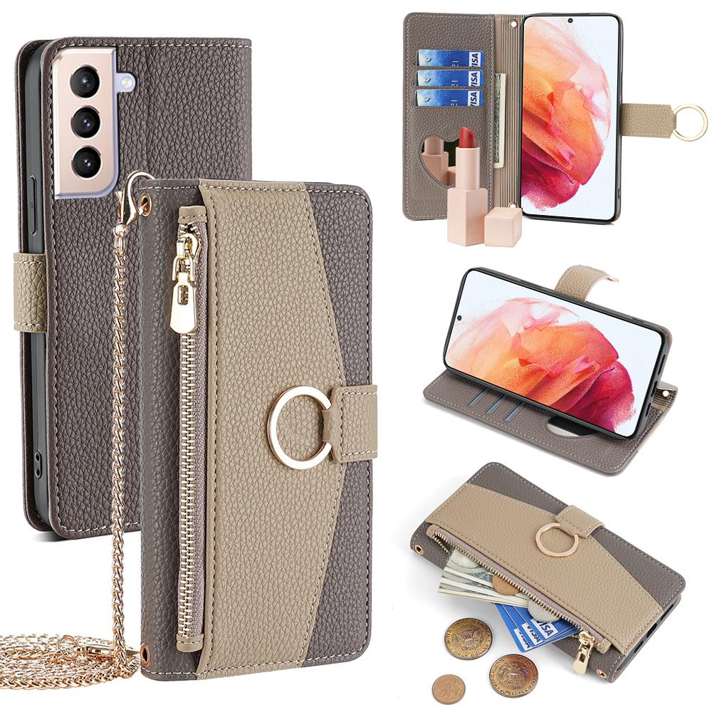 For Samsung Galaxy S21 4G/5G Crossbody Case Zipper Pocket Makeup Mirror Phone Cover E
For Samsung Galaxy S21 4G/5G Crossbody Case Zipper Pocket Makeup Mirror Phone Cover E
