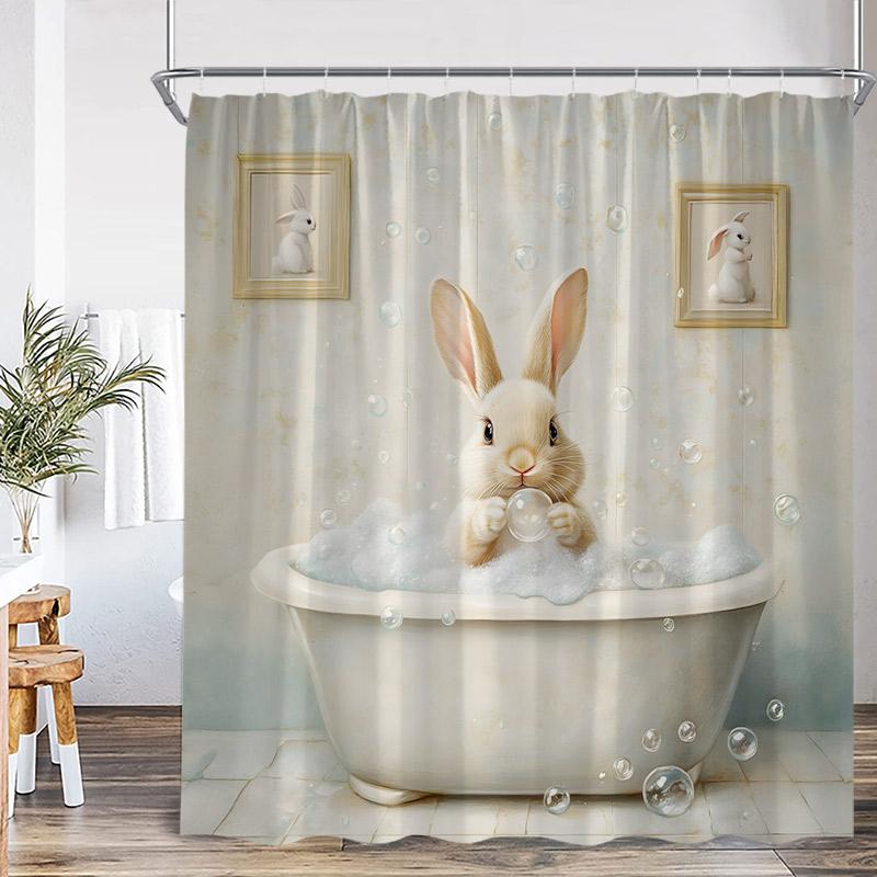 Easter Shower Curtains Watercolour Floral Leaves Butterfly Cute Rabbit Bath Curtain Fabric Home Bathroom Decoration With Hooks 90x180cm-35x70in
Easter Shower Curtains Watercolour Floral Leaves Butterfly Cute Rabbit Bath Curtain Fabric Home Bathroom Decoration With Hooks 90x180cm-35x70in