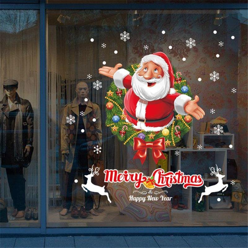 Merry Christmas 70x50cm Christmas Ball Elk Santa Claus Sticker Home Shopping Store Window Showcase Wall Sticker Xmas Decoration Red
Merry Christmas 70x50cm Christmas Ball Elk Santa Claus Sticker Home Shopping Store Window Showcase Wall Sticker Xmas Decoration Red