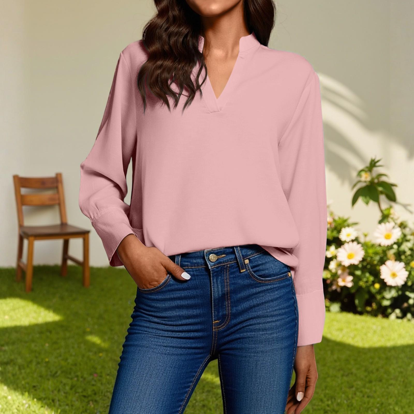 Women s Fashion Casual V-Neck Shirt Long Sleeve Top XL рожевий
Women s Fashion Casual V-Neck Shirt Long Sleeve Top XL рожевий
