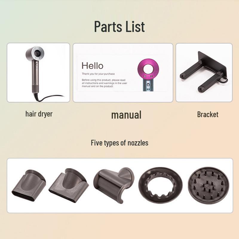 Bladeless Portable High-Speed Hair Dryer with Negative Ion Hair Care, Ideal for Home & Salon Use. Standard 1.8m Cord - No Attachments
Bladeless Portable High-Speed Hair Dryer with Negative Ion Hair Care, Ideal for Home & Salon Use. Standard 1.8m Cord - No Attachments