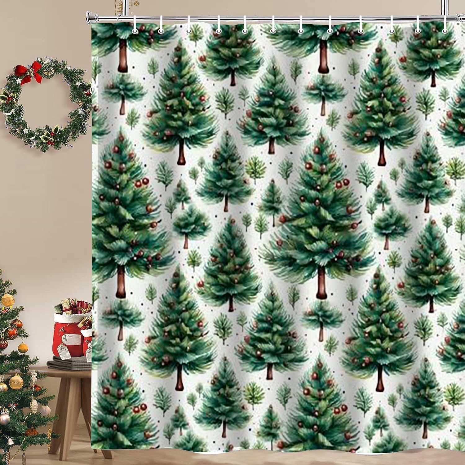 Christmas Tree Festival Decorations Pattern Bathroom Shower Curtain With 12 Hooks Bathroom Decor And Accessories W60H190(CM)-1 Pcs
Christmas Tree Festival Decorations Pattern Bathroom Shower Curtain With 12 Hooks Bathroom Decor And Accessories W60H190(CM)-1 Pcs