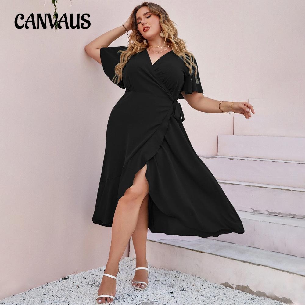 Plus Size Women s New Design Sense Slim Temperament Elegant Slits Short Sleeve Slim Long Dress 1XL чёрный
Plus Size Women s New Design Sense Slim Temperament Elegant Slits Short Sleeve Slim Long Dress 1XL чёрный