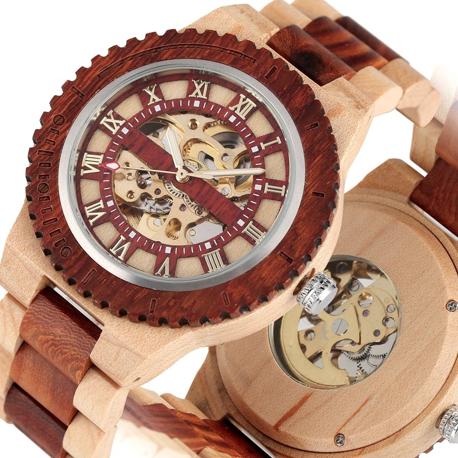 Men s Watch Wooden Watches Unique Automatic Business Mechanical Watch Wood Band Clock Skeleton Hollow Watch top Brand Luxury
Men s Watch Wooden Watches Unique Automatic Business Mechanical Watch Wood Band Clock Skeleton Hollow Watch top Brand Luxury