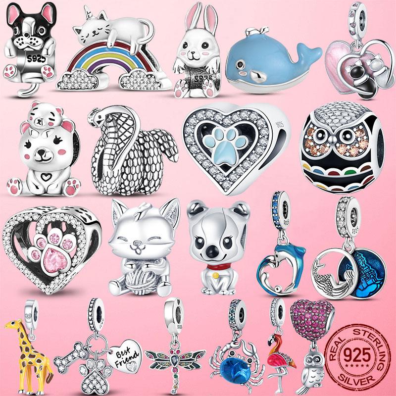 925 Silver Beads Giraffe Cat Firefly Animal Charms Pendant Fit Original Bracelet Girl Gift DIY Jewellery Jewelry
925 Silver Beads Giraffe Cat Firefly Animal Charms Pendant Fit Original Bracelet Girl Gift DIY Jewellery Jewelry