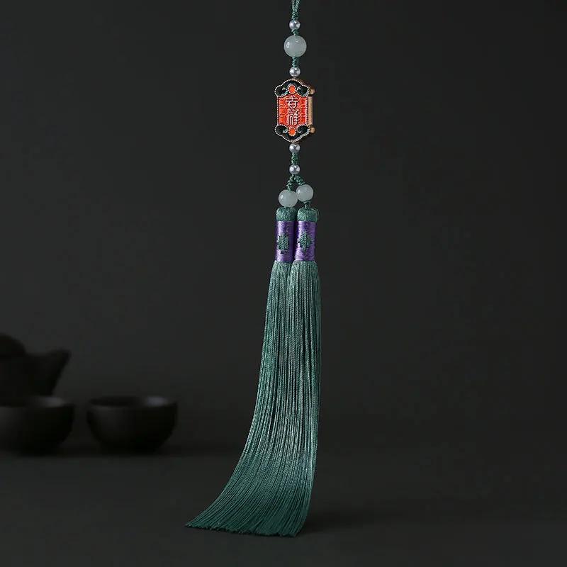1Pcs Ruyi Double Tassel Jewelry Polyester Decoration 34cm Ice Silk Fan Pendant Accessories Bookmark Chinese Tassel Trim Total length 34cm
1Pcs Ruyi Double Tassel Jewelry Polyester Decoration 34cm Ice Silk Fan Pendant Accessories Bookmark Chinese Tassel Trim Total length 34cm