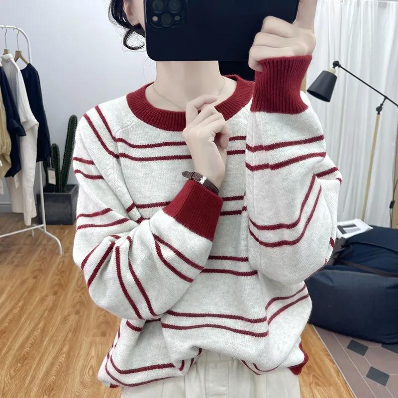 Sweater Pullovers Tops Women Long Sleeves Autumn Winter Blouse Oversized Stripes Loose Long Sleeve Shirt Slim Pullover Tops XXXXL червоний
Sweater Pullovers Tops Women Long Sleeves Autumn Winter Blouse Oversized Stripes Loose Long Sleeve Shirt Slim Pullover Tops XXXXL червоний