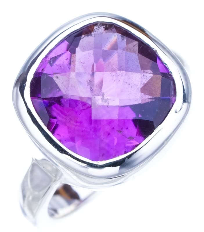 STARGEMS ® Кольцо из серебра 925 пробы с натуральным аметистом ручной работы 5,25 F2896
STARGEMS ® Кольцо из серебра 925 пробы с натуральным аметистом ручной работы 5,25 F2896