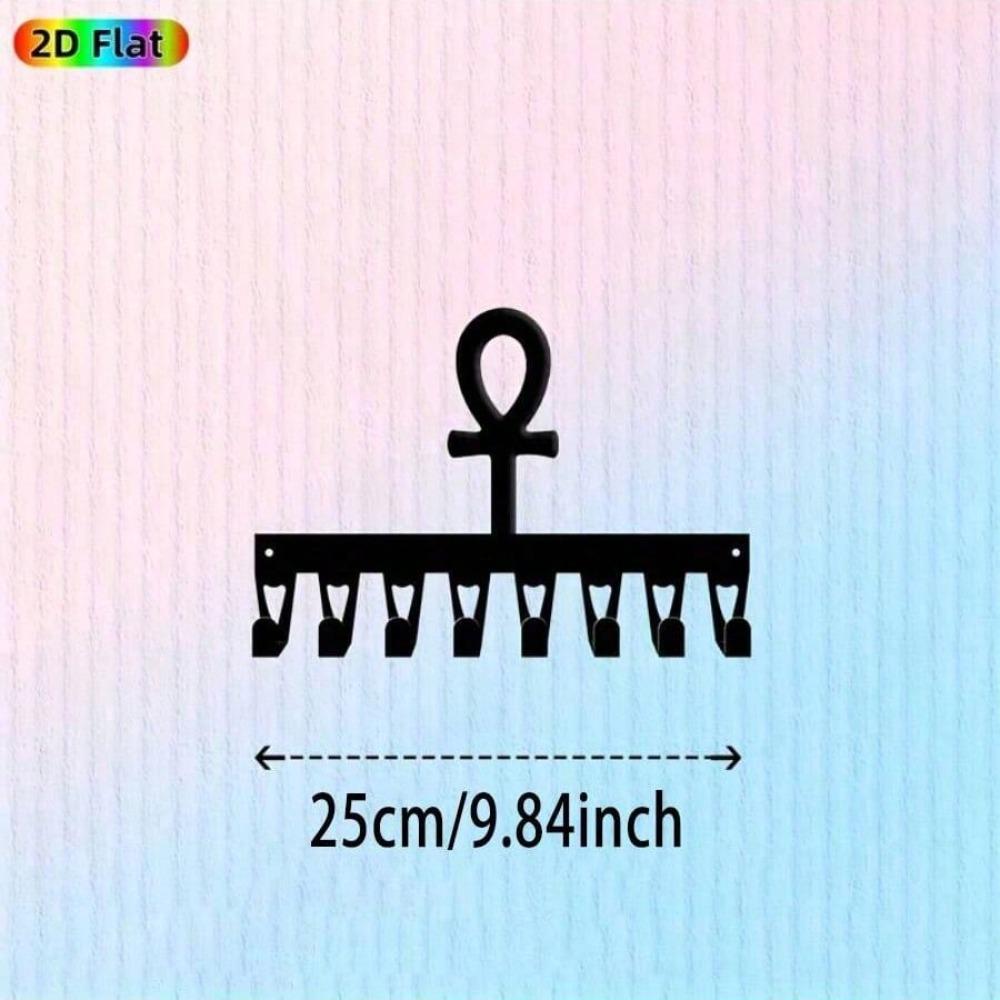 Egyptian Ankh Key Holder Wall Decor Heavy Iron Key Rack with 8 Hooks Vintage Entryway Ornament TY10145-01
Egyptian Ankh Key Holder Wall Decor Heavy Iron Key Rack with 8 Hooks Vintage Entryway Ornament TY10145-01