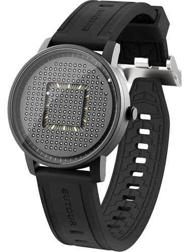 EUTOUR Мужские магнитные часы, Креативные, Стильные, Простые, Повседневные кварцевые часы с дизайном с магнитным шариком, Циферблат 40 мм, Резиновый ремешок, Черный
EUTOUR Мужские магнитные часы, Креативные, Стильные, Простые, Повседневные кварцевые часы с дизайном с магнитным шариком, Циферблат 40 мм, Резиновый ремешок, Черный