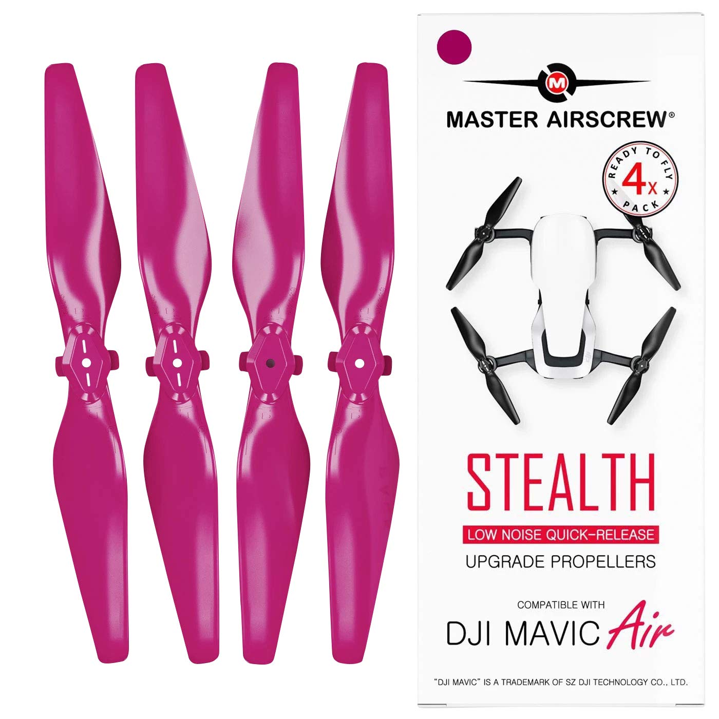 Master Airscrew STEALTH Upgrade Propellers V2 for DJI Mavic Set of Air, 4, 5.3x3.3, Magenta, MA.MC05333SM4
Master Airscrew STEALTH Upgrade Propellers V2 for DJI Mavic Set of Air, 4, 5.3x3.3, Magenta, MA.MC05333SM4
