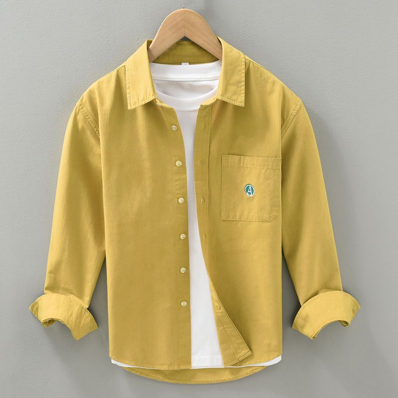 2026 Men s Spring Autumn New Spliced Square Collar Button Pocket Embroidery Fashion Solid Color Loose Casual Long Sleeve Shirts L жовтий
2026 Men s Spring Autumn New Spliced Square Collar Button Pocket Embroidery Fashion Solid Color Loose Casual Long Sleeve Shirts L жовтий