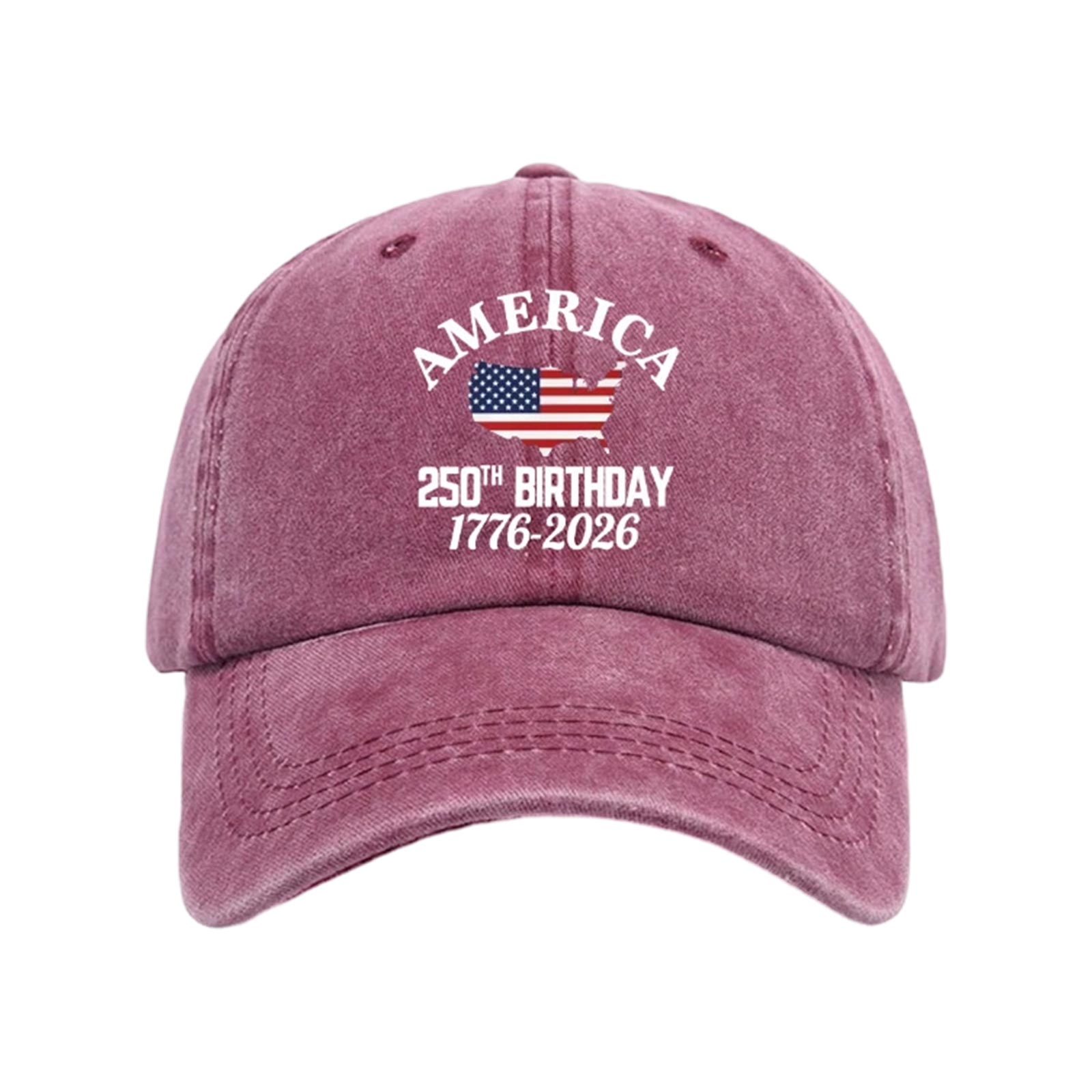 America 250th Birthday Baseball Cap with Embroidered USA Map and 1776 2026 Commemorative Anniversary Print Adjustable Strap One Size винний
America 250th Birthday Baseball Cap with Embroidered USA Map and 1776 2026 Commemorative Anniversary Print Adjustable Strap One Size винний