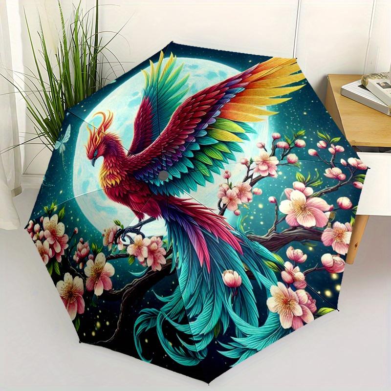 1pc Colorful Phoenix Design Automatic Portable Umbrella - Durable Metal Frame and Plastic Handle, Vivid and Cute Fashionable D Iron&8K
1pc Colorful Phoenix Design Automatic Portable Umbrella - Durable Metal Frame and Plastic Handle, Vivid and Cute Fashionable D Iron&8K