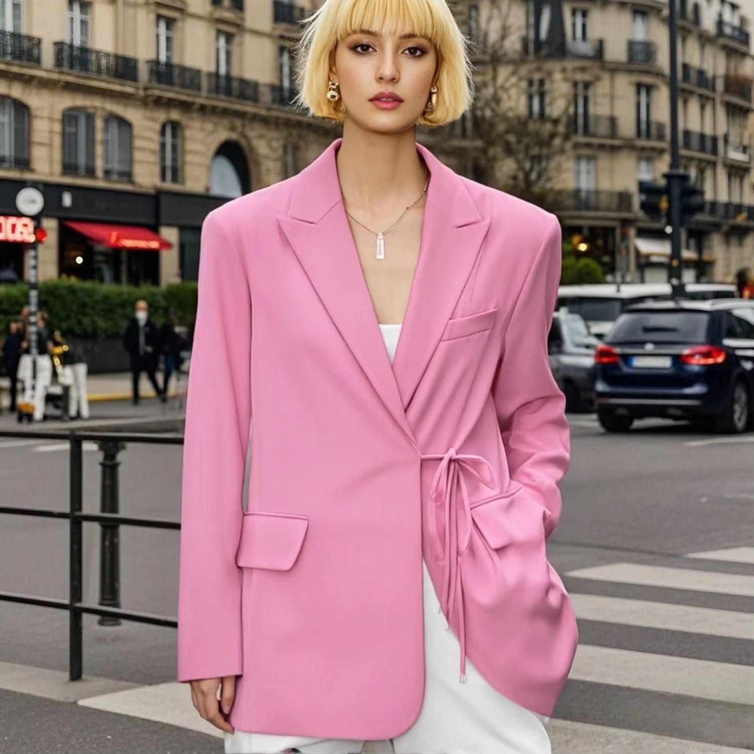 2025 Spring/Summer Women s Versatile Lapel Tie-Accented Loose Fit Blazer Extra Small
2025 Spring/Summer Women s Versatile Lapel Tie-Accented Loose Fit Blazer Extra Small