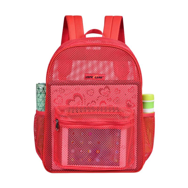 Fashion Women Transparent Backpacks Mesh Backpack for Boys and Girls Light Weight Rucksack Travel Black Student Bag
Fashion Women Transparent Backpacks Mesh Backpack for Boys and Girls Light Weight Rucksack Travel Black Student Bag