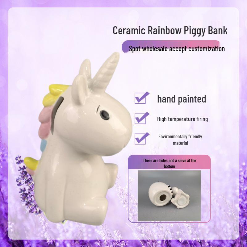 Rainbow Horse Ceramic Piggy Bank - Children s Birthday Gift, Lucky Golden Pig Coin Figurine
Rainbow Horse Ceramic Piggy Bank - Children s Birthday Gift, Lucky Golden Pig Coin Figurine