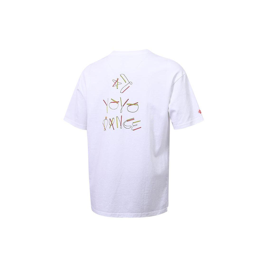 Спортивная футболка с круглым вырезом и короткими рукавами Converse с мультяшным буквенным принтом, мужские топы белого цвета 10023151-A01 
Спортивная футболка с круглым вырезом и короткими рукавами Converse с мультяшным буквенным принтом, мужские топы белого цвета 10023151-A01