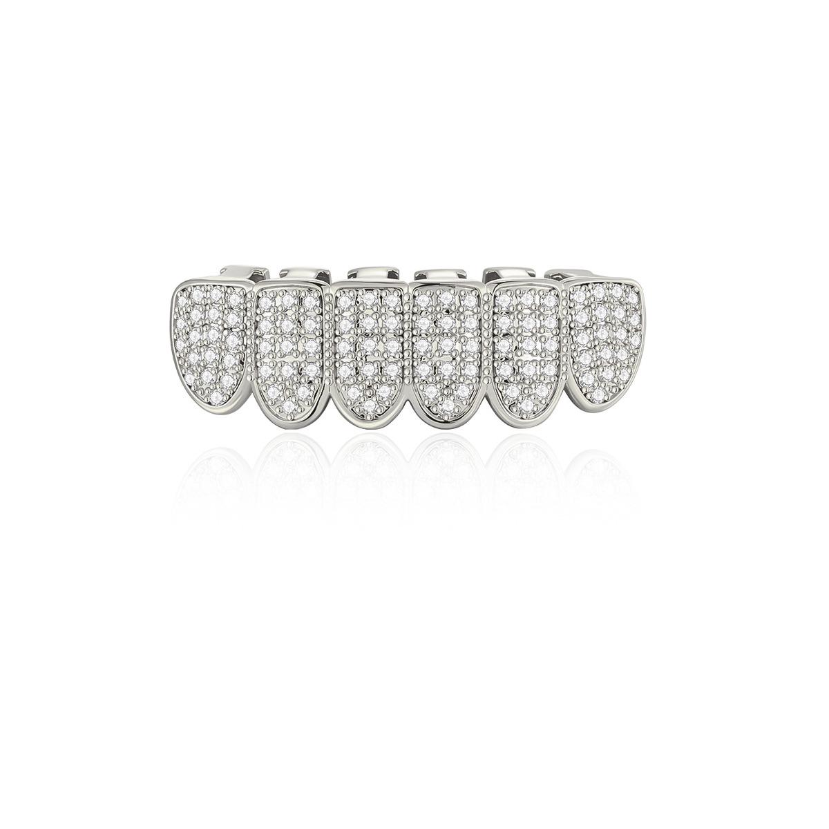 Six Teeth Hip Hop Gold Grillz with Zircon - Halloween Edition
Six Teeth Hip Hop Gold Grillz with Zircon - Halloween Edition