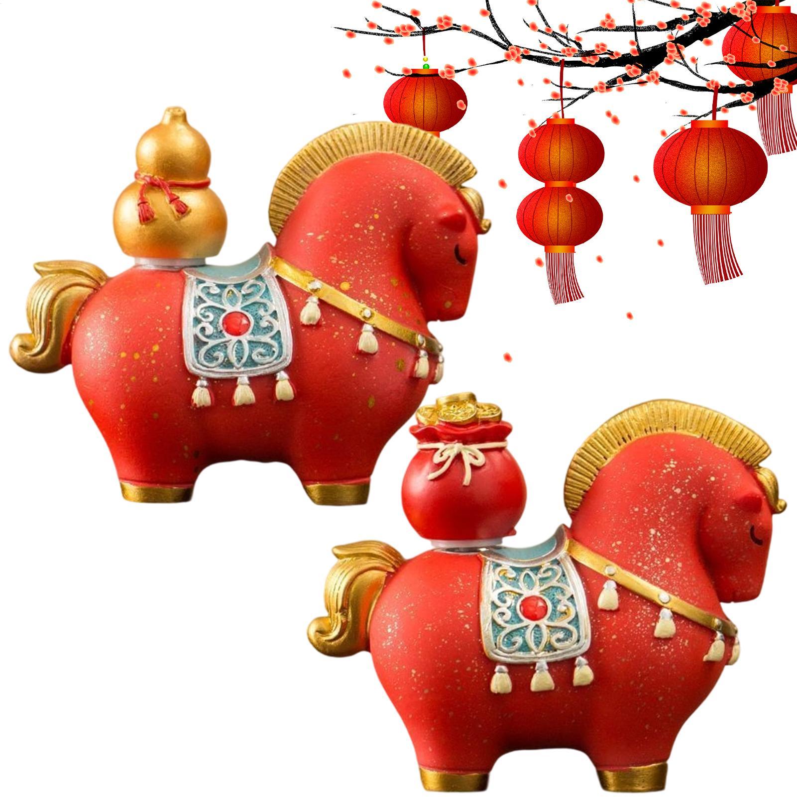 2 Pcs Chinese Horse Figurines New Year Decoration 2026 Resin Chinese Year Of The Horse Statue Spring Festival Tabletop Decor CHINA
2 Pcs Chinese Horse Figurines New Year Decoration 2026 Resin Chinese Year Of The Horse Statue Spring Festival Tabletop Decor CHINA