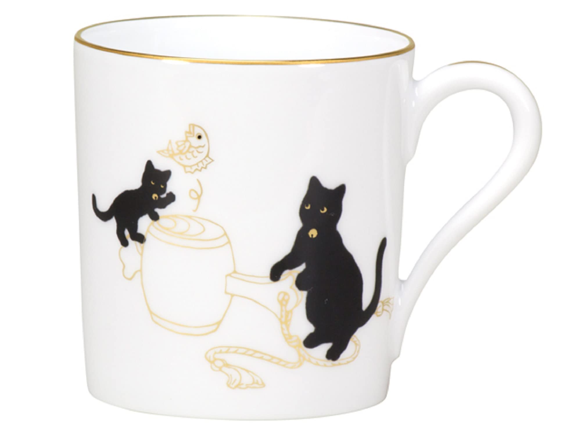 Okura Touen Black Cat and Child - Auspicious Tale - Mug #2 Uchide no Kozuchi (Lucky Mallet) Approx. 320cc Made in Japan 107C/5401-2
Okura Touen Black Cat and Child - Auspicious Tale - Mug #2 Uchide no Kozuchi (Lucky Mallet) Approx. 320cc Made in Japan 107C/5401-2