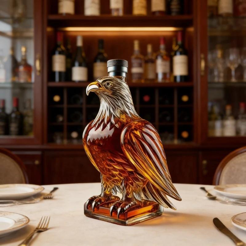 350ML Eagle Whiskey Bottle, high borosilicate glass bubble bottle, animal - shaped new product, animal - shaped bottle
350ML Eagle Whiskey Bottle, high borosilicate glass bubble bottle, animal - shaped new product, animal - shaped bottle