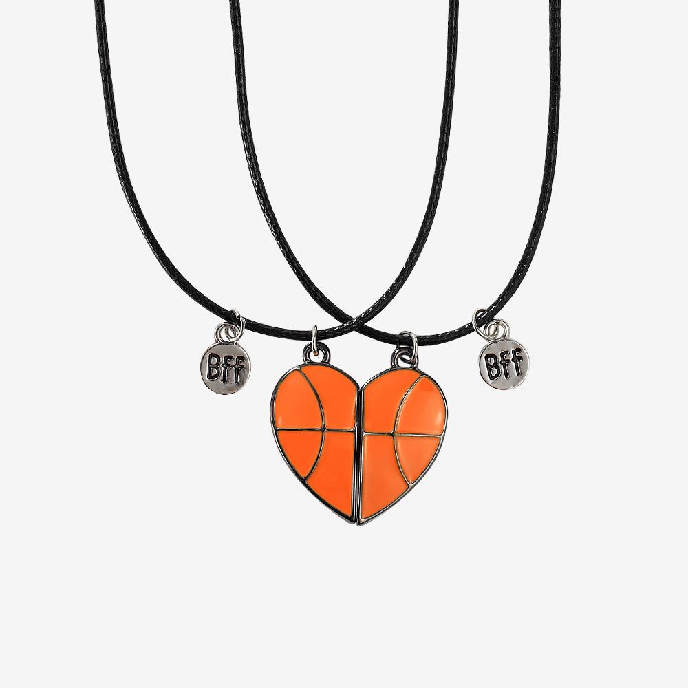 2Pcs/Set Basketball Pattern Broken Heart Puzzle Magnetic BFF Necklace Sports Best Friends Friendship Jewelry Gift 45cm
2Pcs/Set Basketball Pattern Broken Heart Puzzle Magnetic BFF Necklace Sports Best Friends Friendship Jewelry Gift 45cm