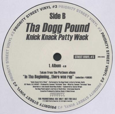 12inch Record THA DOGG POUND - Knick Knack Patty Wack SPRO30263 Priority Record 1998 US Rap & Hip-Hop/R&B Used
12inch Record THA DOGG POUND - Knick Knack Patty Wack SPRO30263 Priority Record 1998 US Rap & Hip-Hop/R&B Used