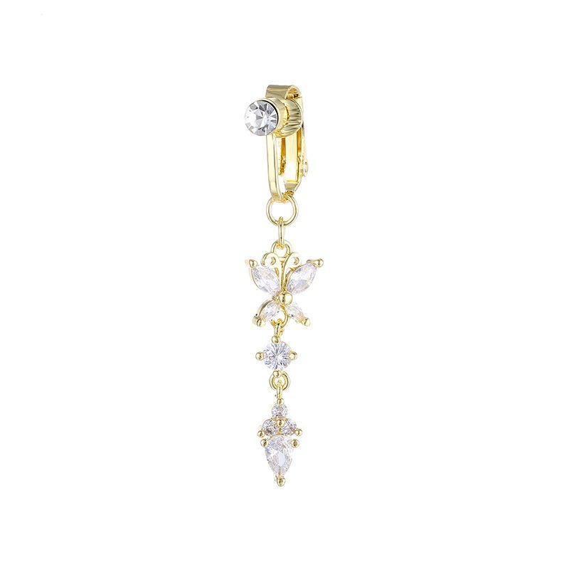 Sexy Trend Micro-inlay Zircon Butterfly Stainless Steel Fake Belly Piercing Umbilical Ring for Women Non Piercing Body Zircon
Sexy Trend Micro-inlay Zircon Butterfly Stainless Steel Fake Belly Piercing Umbilical Ring for Women Non Piercing Body Zircon