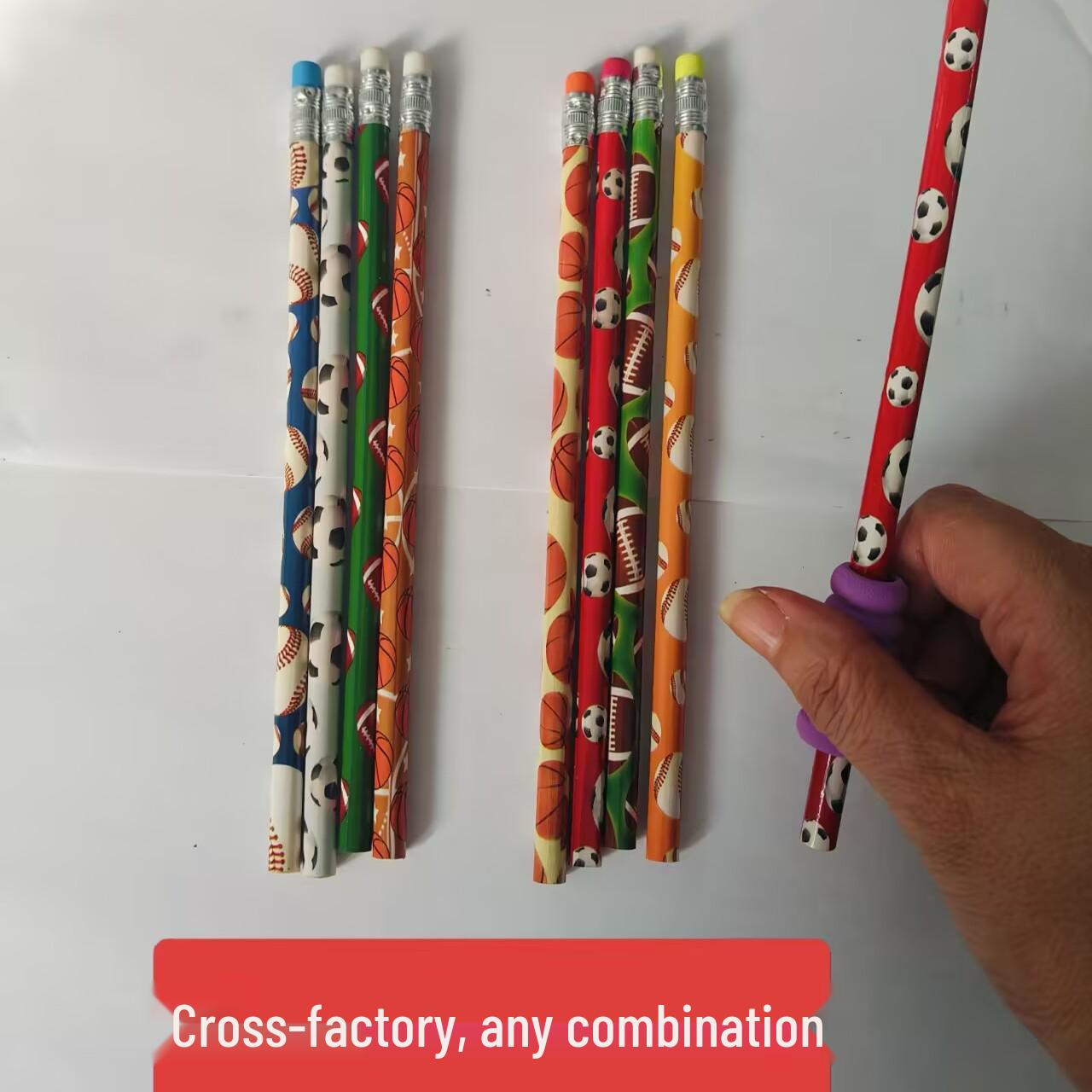 2026 Multi-Sport Ball Pattern Wooden Pencil Set: Football, Basketball, Rugby, Tennis, Bowling, etc. HB
2026 Multi-Sport Ball Pattern Wooden Pencil Set: Football, Basketball, Rugby, Tennis, Bowling, etc. HB
