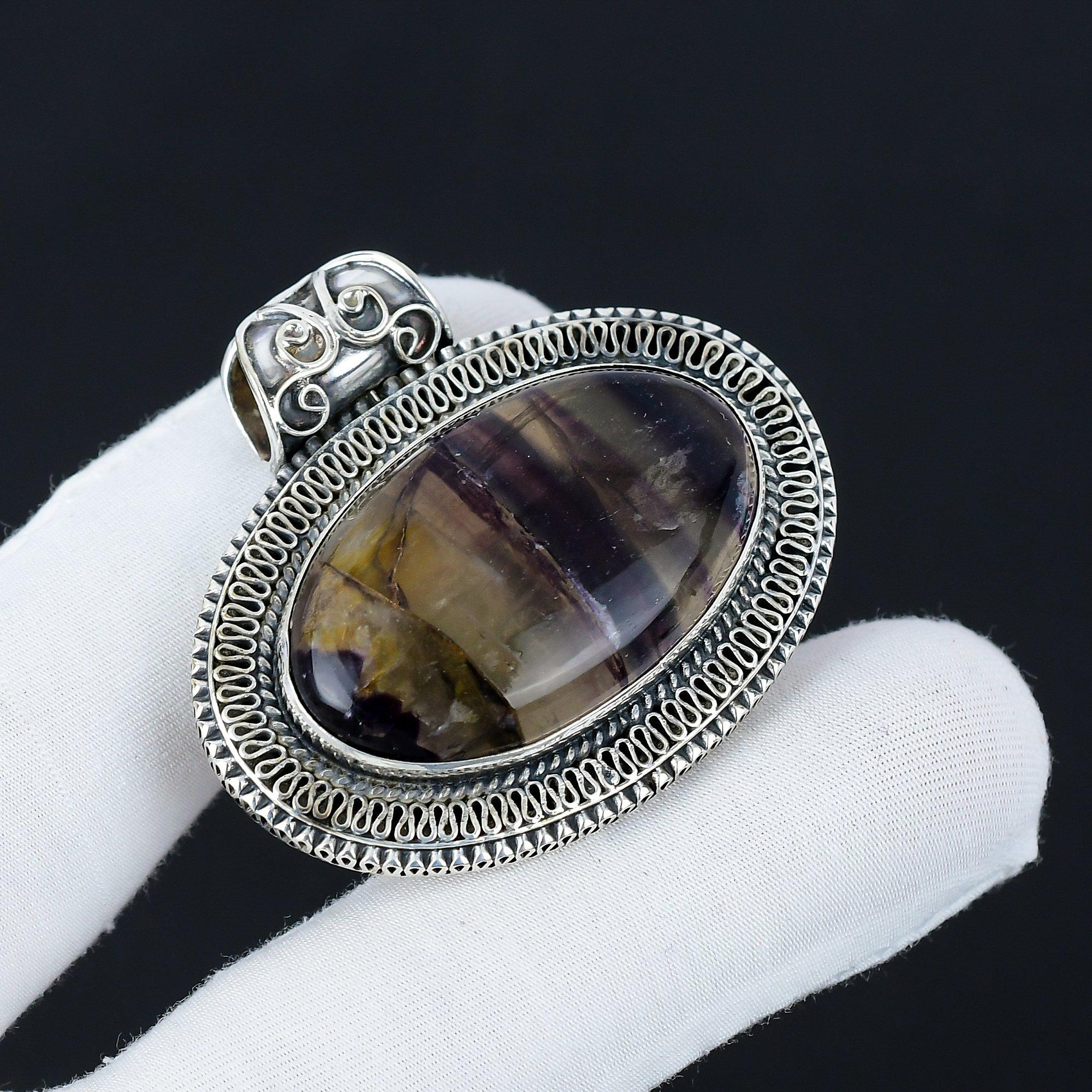 Natural Fluorite Gemstone Silver Pendant in 925 Sterling Silver- Handmade Design, Everyday Wear Jewelry, Antique Pendant Gifts For Mom 2.36 коричневый
Natural Fluorite Gemstone Silver Pendant in 925 Sterling Silver- Handmade Design, Everyday Wear Jewelry, Antique Pendant Gifts For Mom 2.36 коричневый