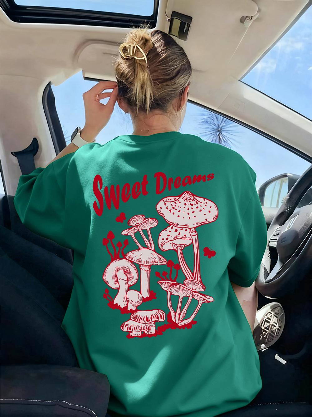 Mushroom Wish You Have Sweet Dream Prints TShirt Women Casual Soft Short Sleeve Tops Loose ONeck T Shirts Summer Woman Clothes 4XL
Mushroom Wish You Have Sweet Dream Prints TShirt Women Casual Soft Short Sleeve Tops Loose ONeck T Shirts Summer Woman Clothes 4XL