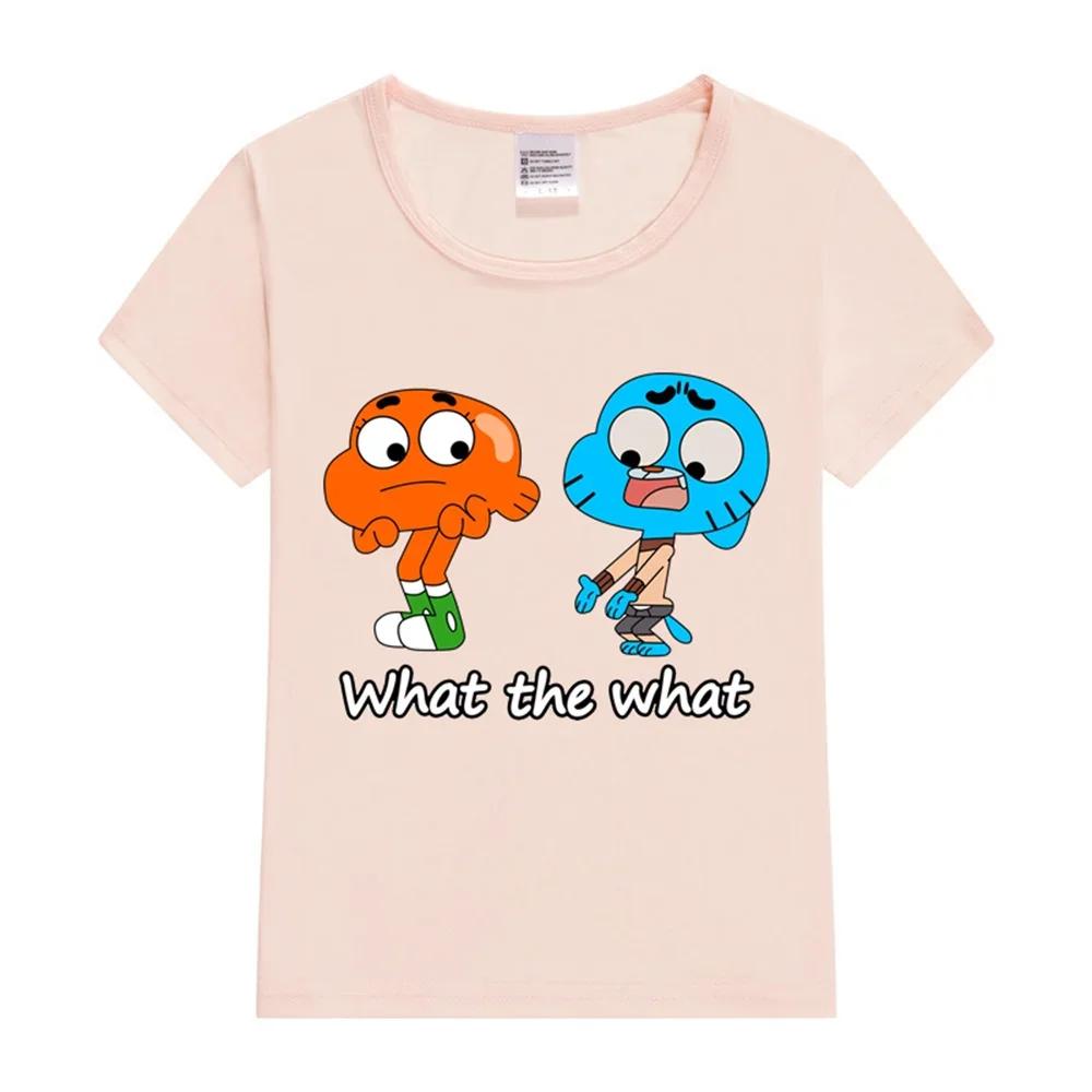 Дивовижний світ Гамбола Гамбол і Дарвін Що за Що Дитяча Футболка Графічна Футболка Дівчинка Хлопчик Повсякденна Мода Топи Футболки 140
Дивовижний світ Гамбола Гамбол і Дарвін Що за Що Дитяча Футболка Графічна Футболка Дівчинка Хлопчик Повсякденна Мода Топи Футболки 140