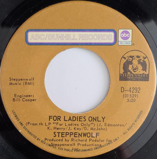 7inch Record STEPPENWOLF For Ladies Only D4292 ABCDUNHILL REC 1972 Canada Rock Used
7inch Record STEPPENWOLF For Ladies Only D4292 ABCDUNHILL REC 1972 Canada Rock Used