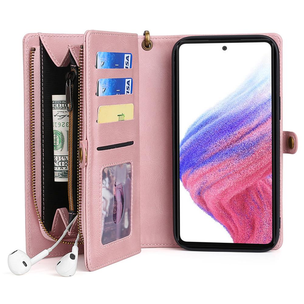 MEGSHI 017 Series For Samsung Galaxy A33 5G Detachable Magnet Cover Zipper Wallet PU Leather Flip Case with Wrist Strap Rose Gold
MEGSHI 017 Series For Samsung Galaxy A33 5G Detachable Magnet Cover Zipper Wallet PU Leather Flip Case with Wrist Strap Rose Gold