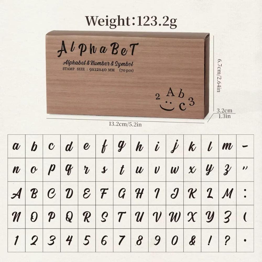 70 Pcs Standard Size Alphabet Letter Stamp Wooden Handle Number Stamp Set New DIY Stamp Set 4
70 Pcs Standard Size Alphabet Letter Stamp Wooden Handle Number Stamp Set New DIY Stamp Set 4