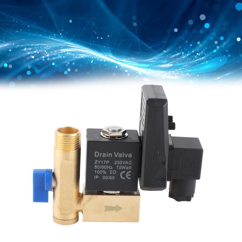 G1/2 DN15 Automatic Electronic Timed Drain Valve for Air Compressor Condensate Management Electronic Drain Valve 230V
G1/2 DN15 Automatic Electronic Timed Drain Valve for Air Compressor Condensate Management Electronic Drain Valve 230V