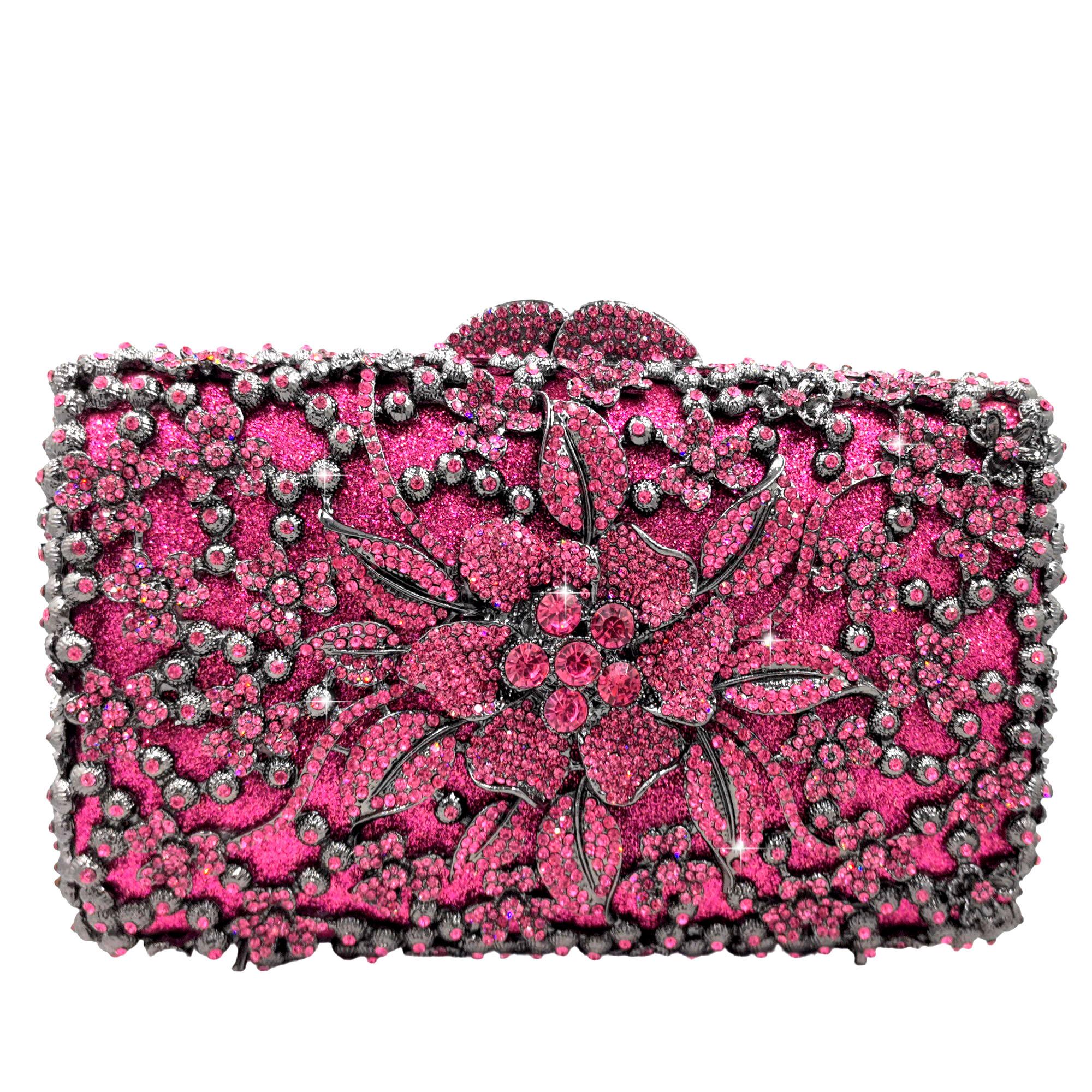 Boutique de FGG Fuchsia Rhinestone Clutch Purses for Women Formal, Wedding Bridal Crystal Clutch Bag, Metal Evening Handbags Mini and Heavy
Boutique de FGG Fuchsia Rhinestone Clutch Purses for Women Formal, Wedding Bridal Crystal Clutch Bag, Metal Evening Handbags Mini and Heavy