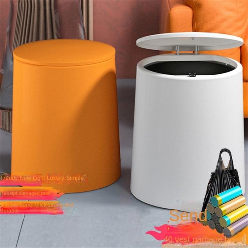 High-value garbage can with lid for household living room elastic cover press-type large capacity bathroom trash can thickened sanitary tube
High-value garbage can with lid for household living room elastic cover press-type large capacity bathroom trash can thickened sanitary tube