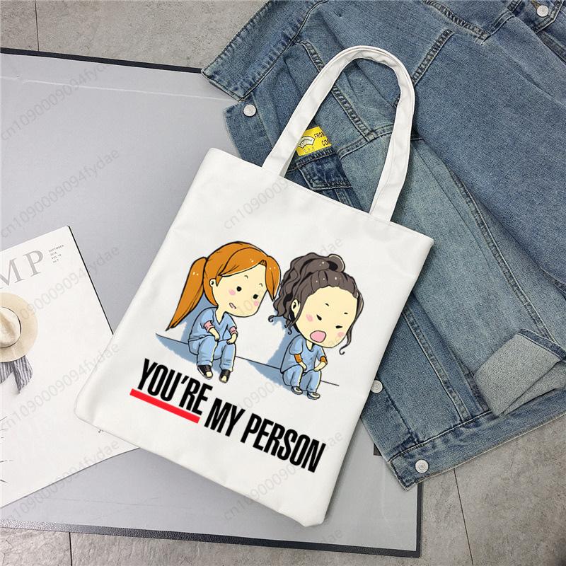 Greys Anatomy You re My Person Heart Woman Travel Bags Ladies Shopping Bag Shoulder Bag Portable Foldable Handbag Large-capacity
Greys Anatomy You re My Person Heart Woman Travel Bags Ladies Shopping Bag Shoulder Bag Portable Foldable Handbag Large-capacity