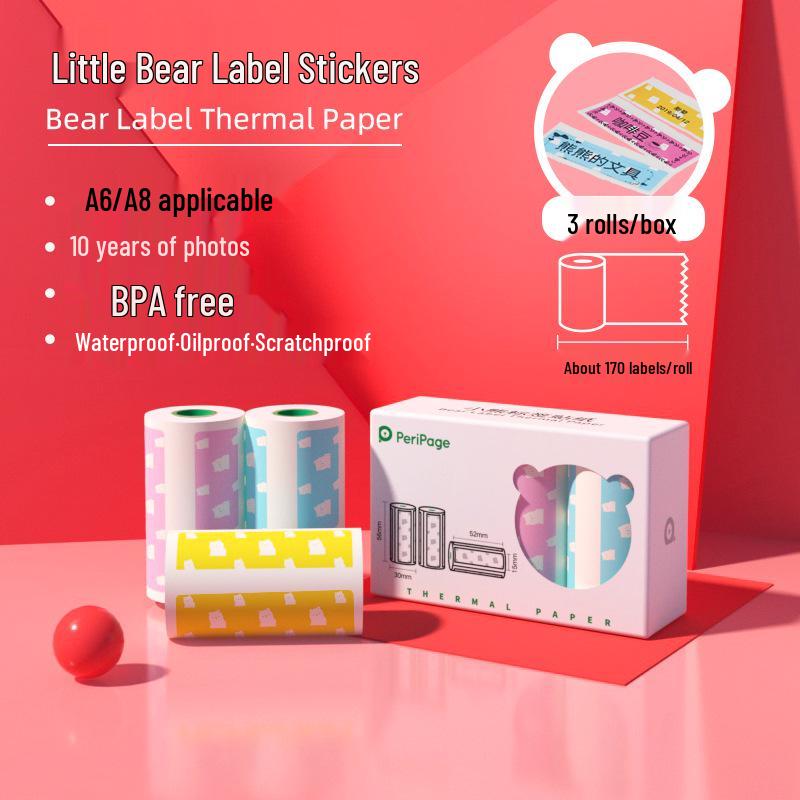 Peripage Love Bear Thermal Self-Adhesive Label Stickers
Peripage Love Bear Thermal Self-Adhesive Label Stickers
