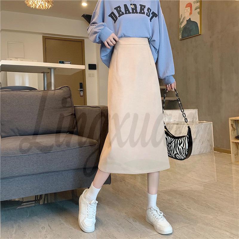 Plus Size Winter Korean Wool High-Waisted Slimming Long Skirt for Women L
Plus Size Winter Korean Wool High-Waisted Slimming Long Skirt for Women L