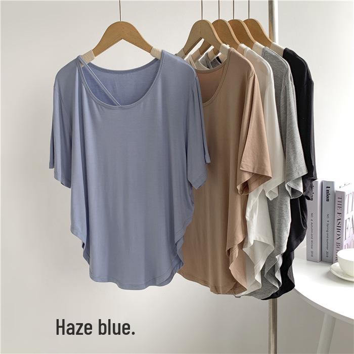 Women s Gray Modal Crew Neck Short Sleeve T-Shirt with Draped Hem for Jazz Dance Practice One Size синій
Women s Gray Modal Crew Neck Short Sleeve T-Shirt with Draped Hem for Jazz Dance Practice One Size синій